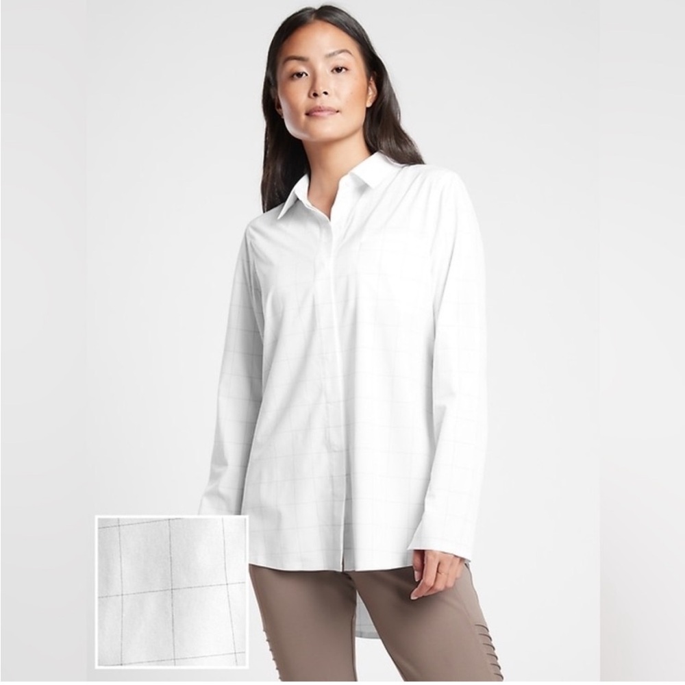 Athleta Urbanite Button Down - Windowpane